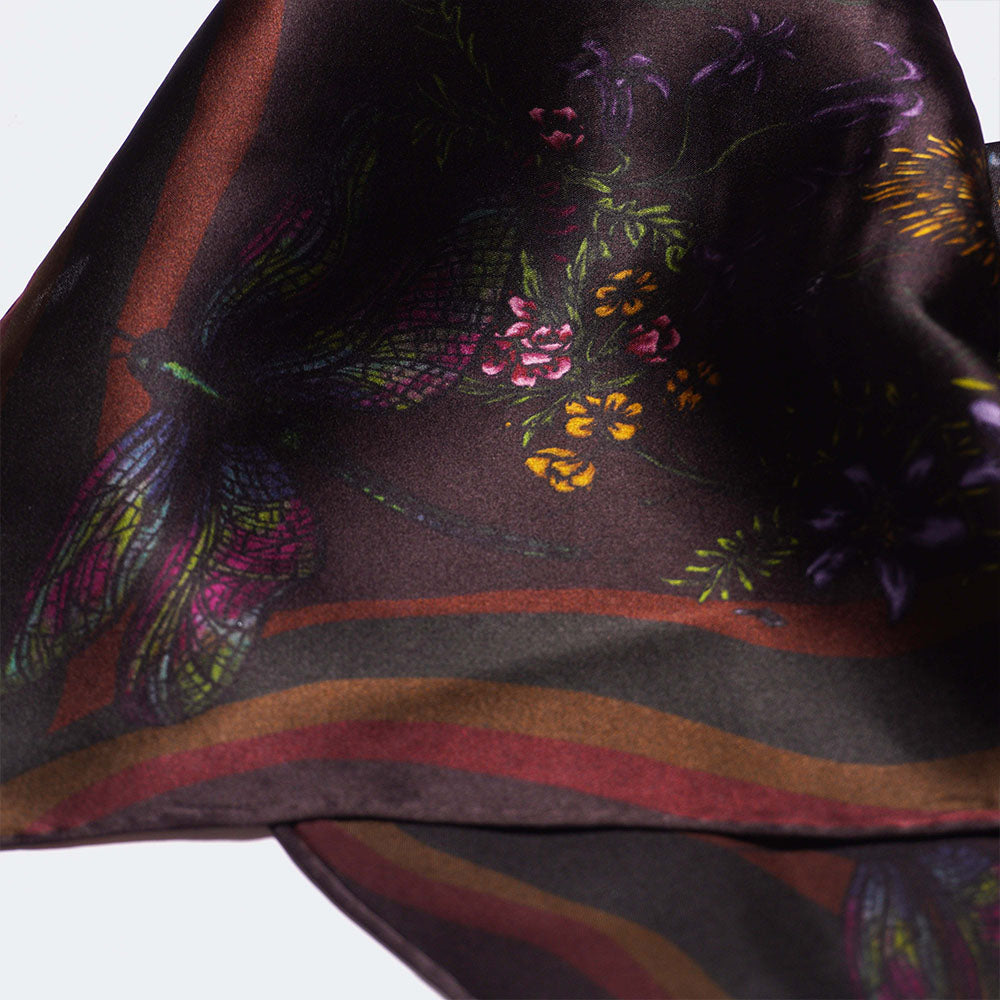 Mountain Flowers Silk Handkerchief