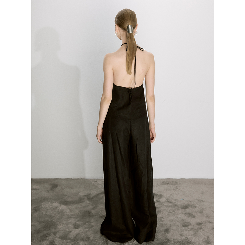 Mui Linen Top in Black