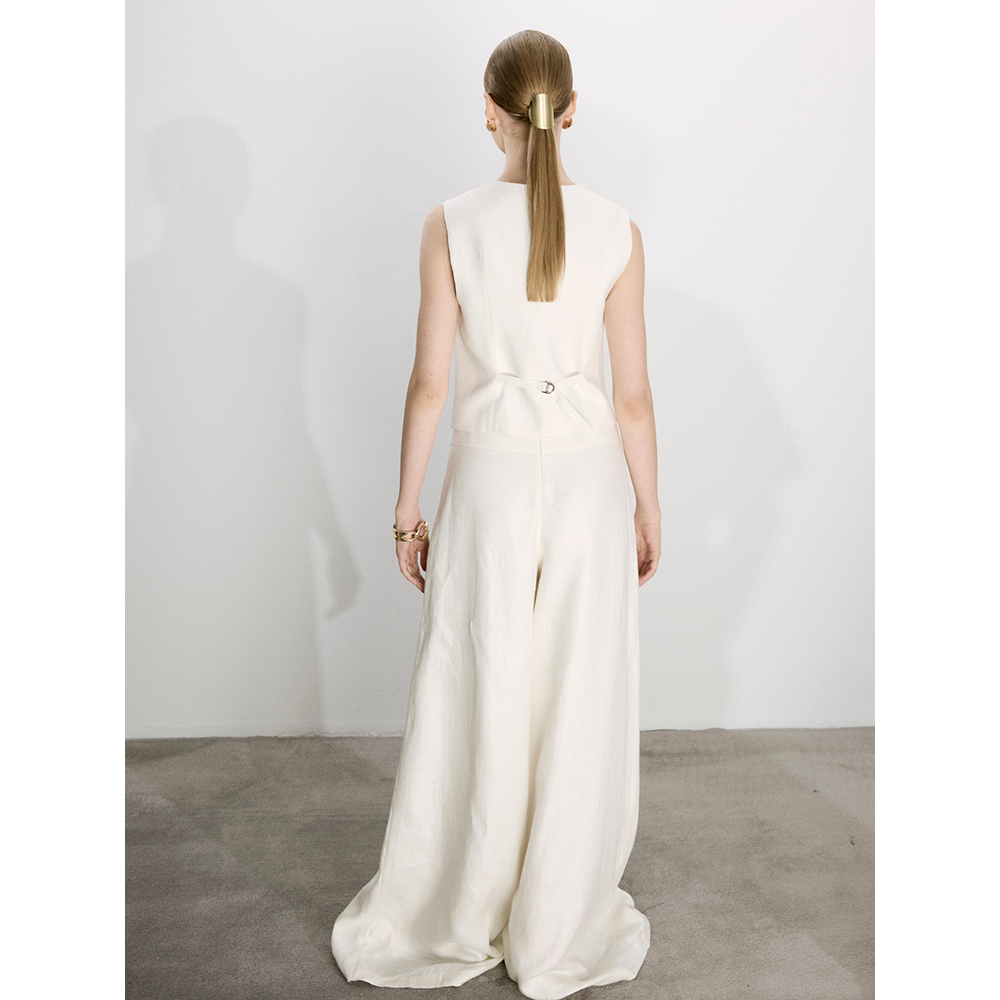 Mui Wide Leg Linen Trousers