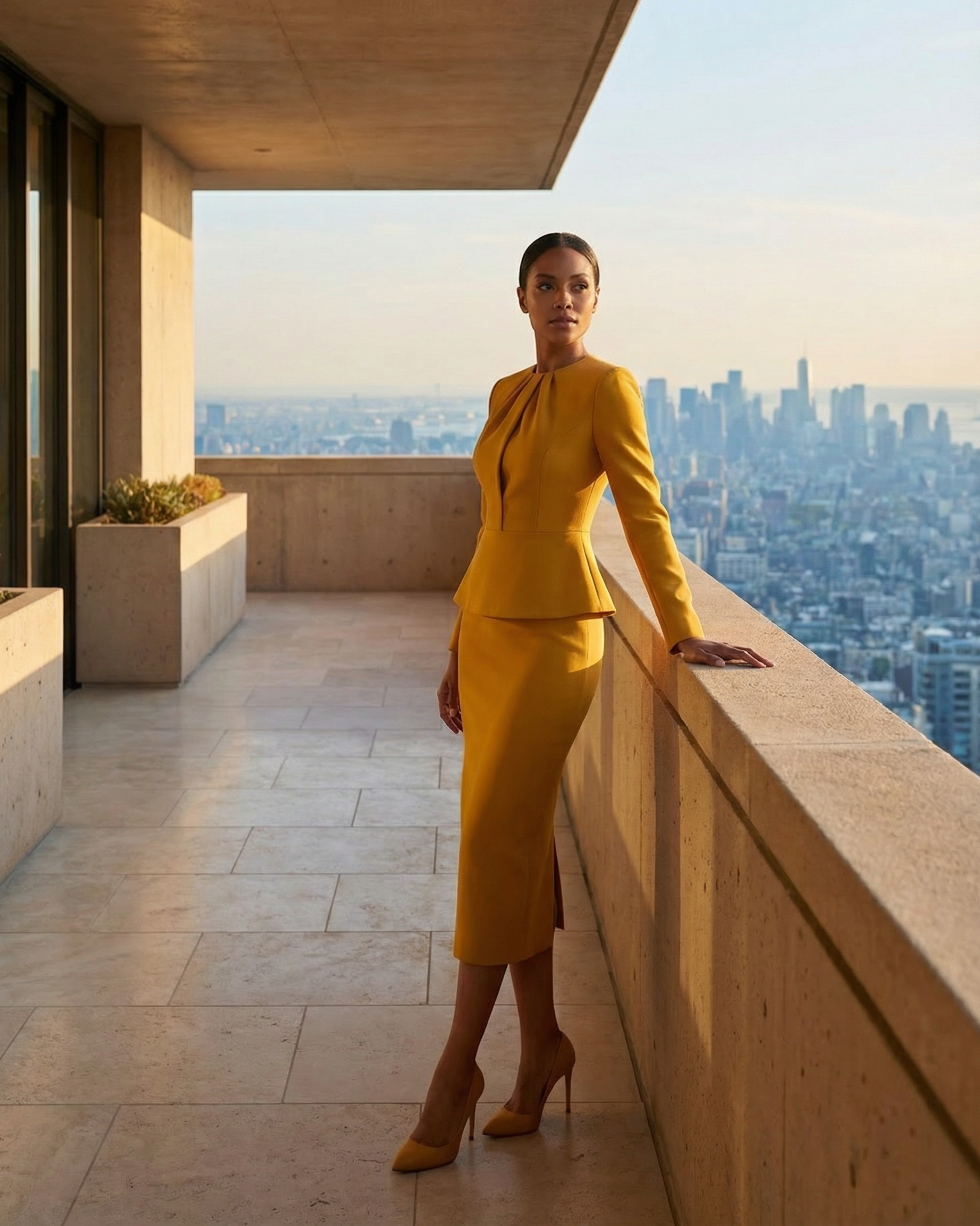 Mya Set (Mustard Skirt Set)