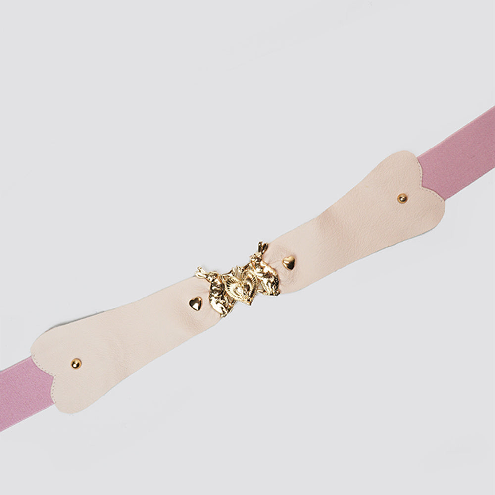 Add elegance to your style with the Mystic Rabbit Buckle Women's Pink Belt in leather. A perfect touch of charm. Shop now!