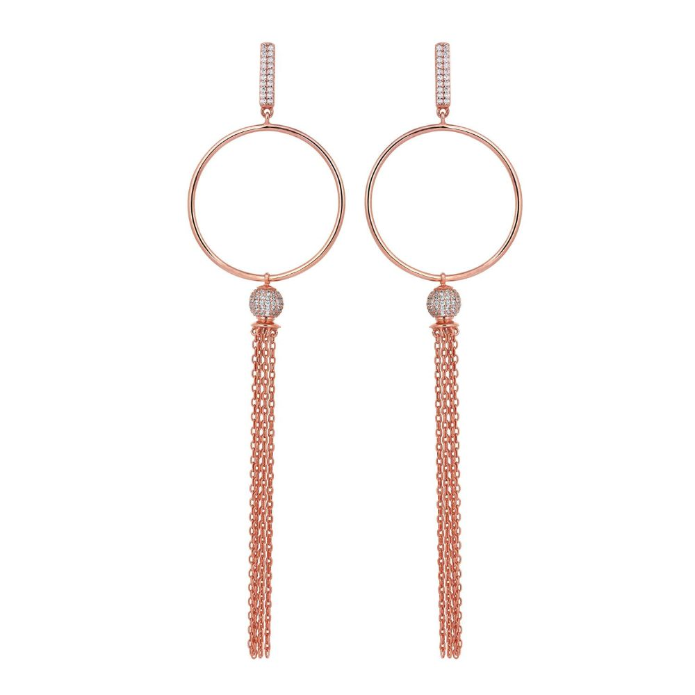 These minimal hoops are adorned with drops of stones catching light with every movement.