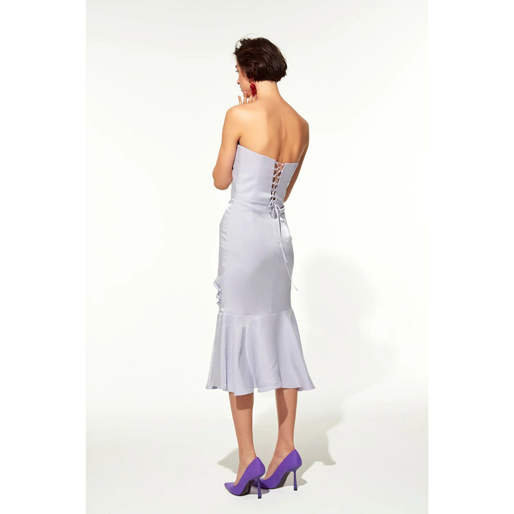 Noa Strapless Dress in Lilac