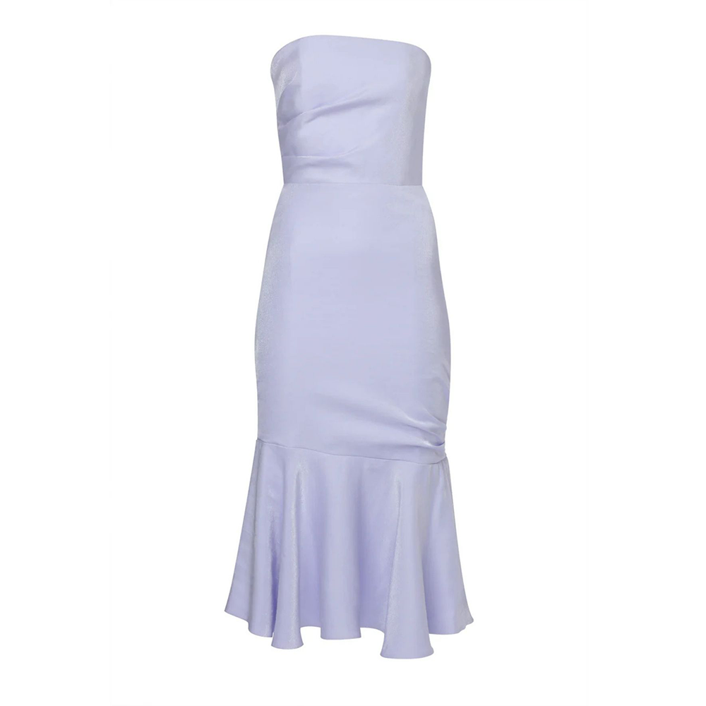 Noa Strapless Dress in Lilac