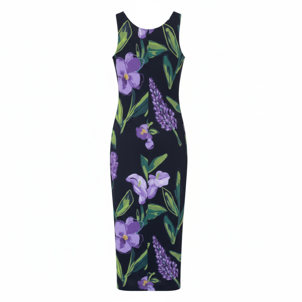 Sleek recycled mesh dress with hand-drawn floral print. Stretchy, flattering, and bold. Shop premium styles online.