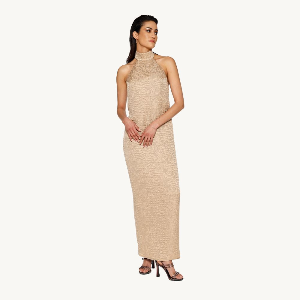 Shop online from our exclusive website. Discover the Nude Silk-Faille Maxi Dress, crafted from structured silk-faille with clean lines for an elegant evening or occasion look.