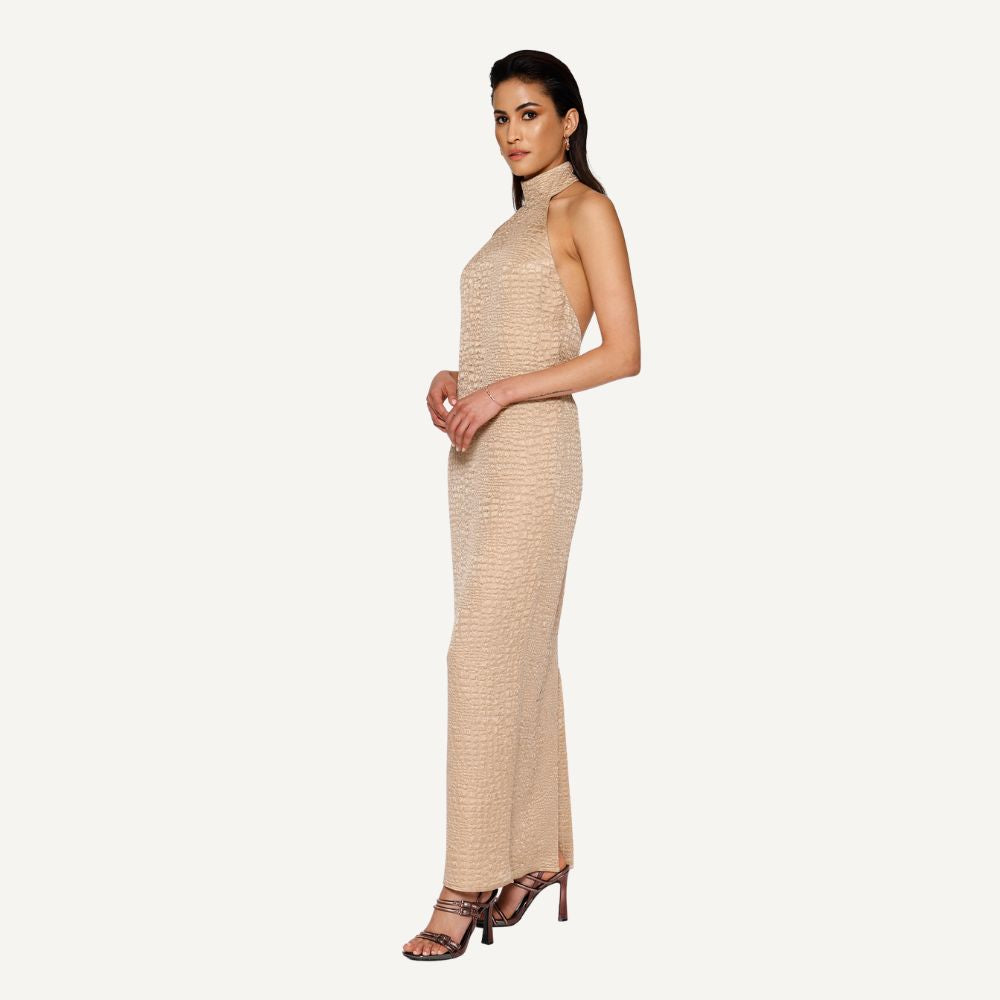 Shop online from our exclusive website. Discover the Nude Silk-Faille Maxi Dress, crafted from structured silk-faille with clean lines for an elegant evening or occasion look.