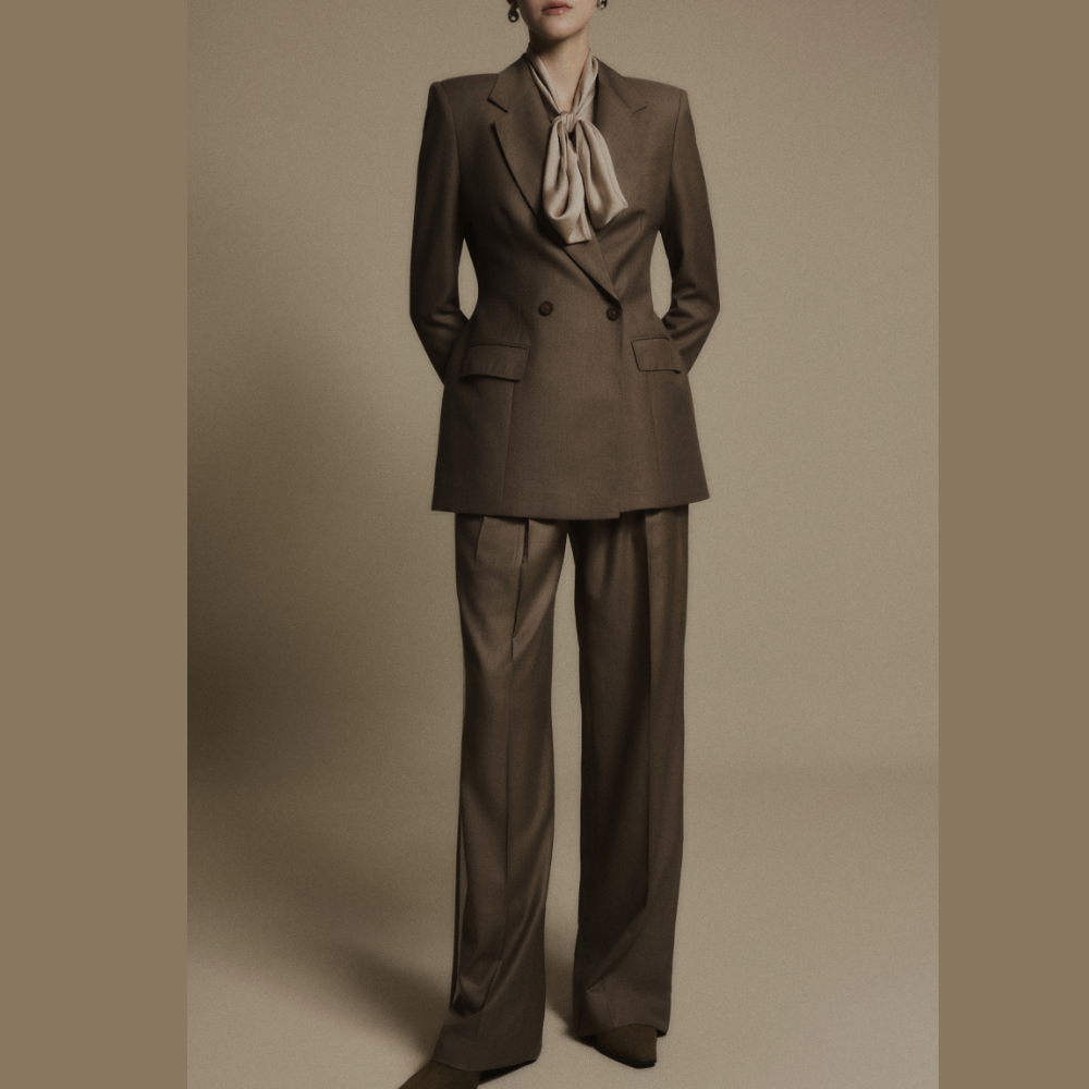 Discover chic shop dresses paired perfectly with the elegant Obsidian Wool Double-Breasted Suit Jacket. Shop Now!