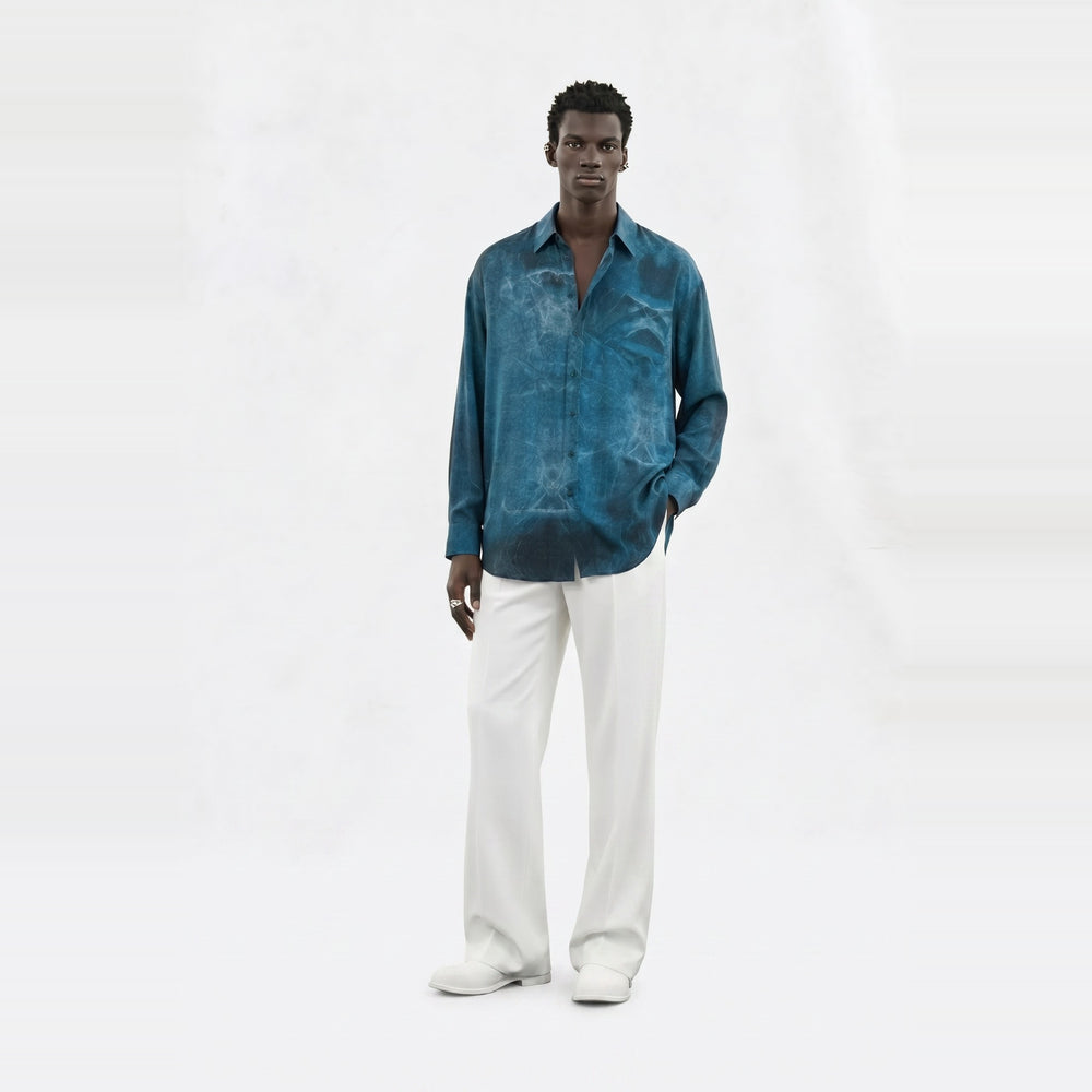 Shop online from our exclusive website and discover the Ocean Unisex Icosahedron Shirt, crafted from soft eucalyptus fiber with breathable comfort and an ocean-inspired geometric print.