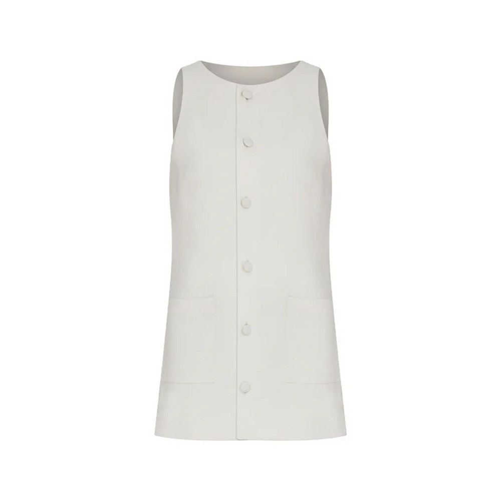 Odette Crepe Mini Dress in Vanilla Ice