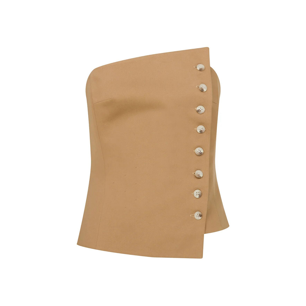 Odyle Cotton Bustier in Golden Straw