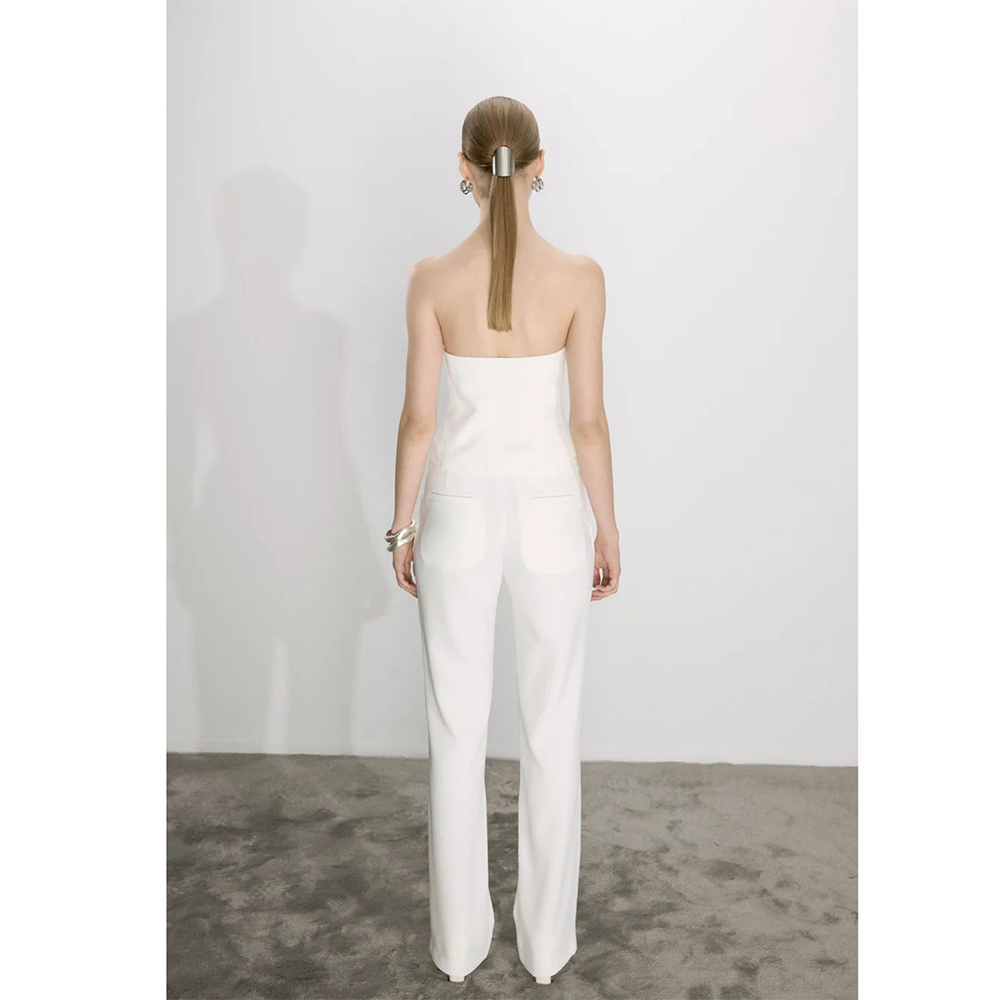 Odyle Crepe Bustier in Blanche