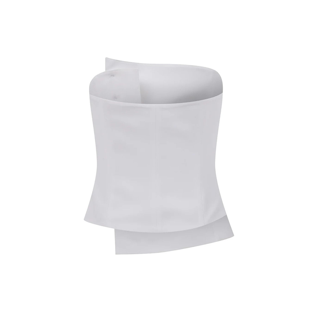 Odyle Crepe Bustier in Blanche