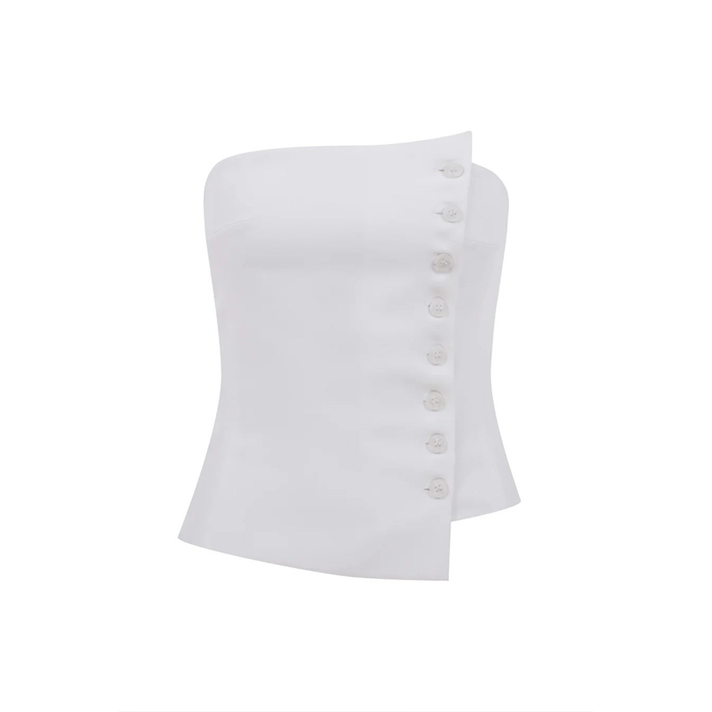 Odyle Crepe Bustier in Blanche