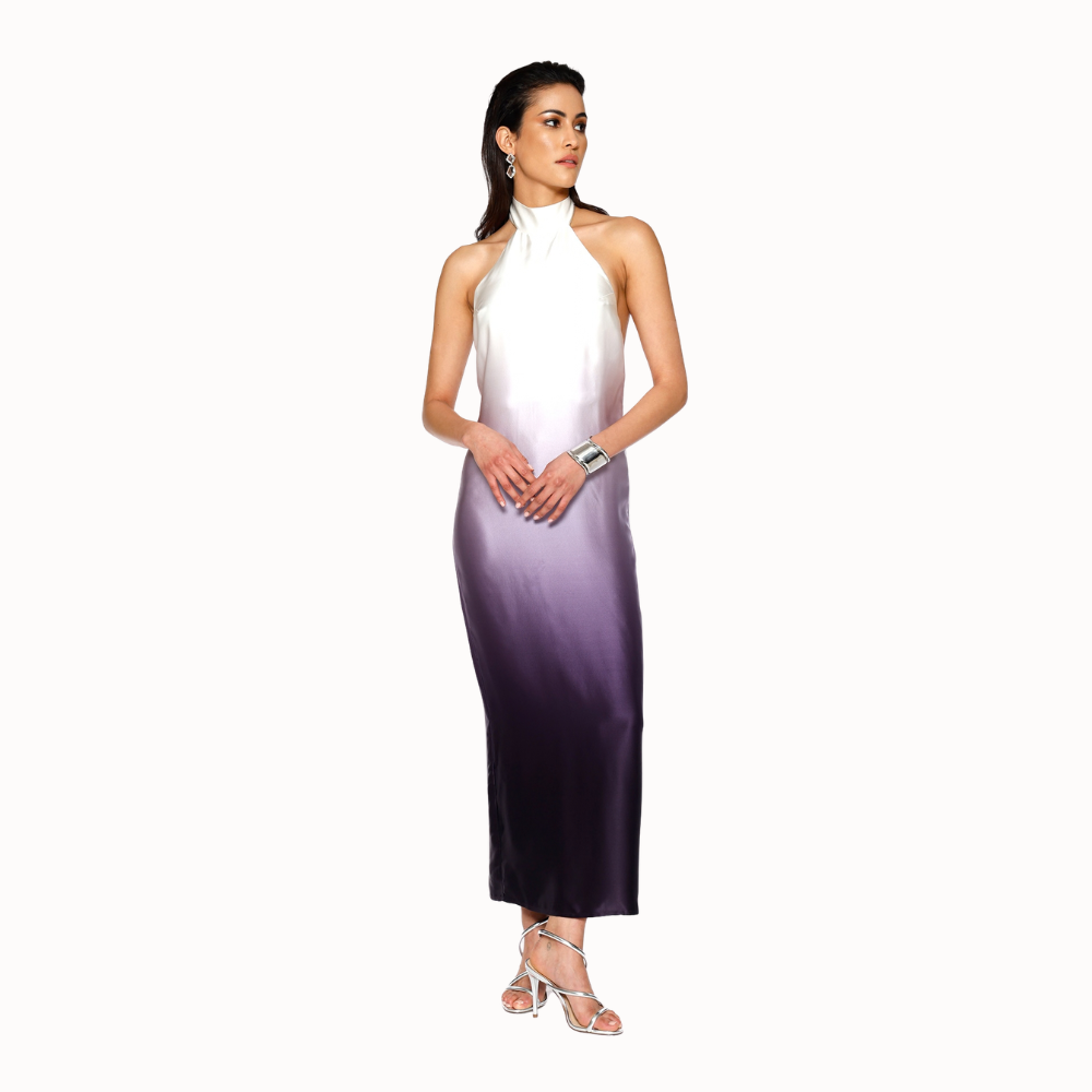 Shop online from our exclusive website. Discover the Ombre Silk Maxi Dress in silk charmeuse, featuring a hand-dyed gradient effect and an elegant, fluid silhouette.
