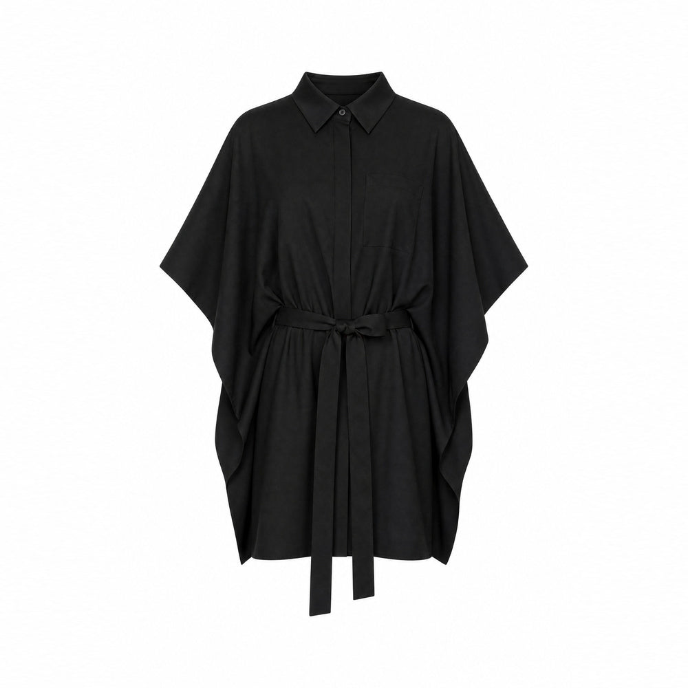 Shop online from our exclusive website and discover the Organic Cotton Kaftan Dress in Black by Benedetti Life, crafted from premium organic cotton for breathable comfort and timeless versatile elegance.