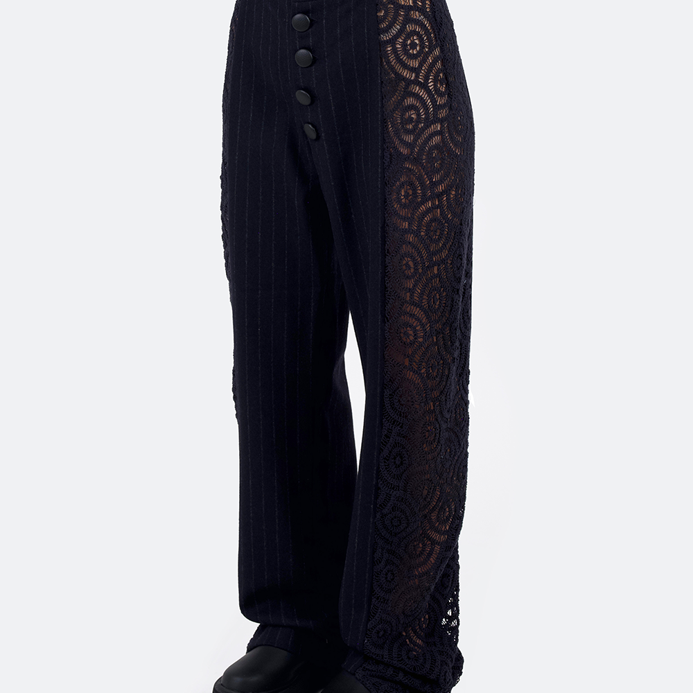 Shop Grace Weller’s Pinstripe and Crochet Trousers for stylish women’s clothing. Explore our shopping website for the latest trends. Shop now!