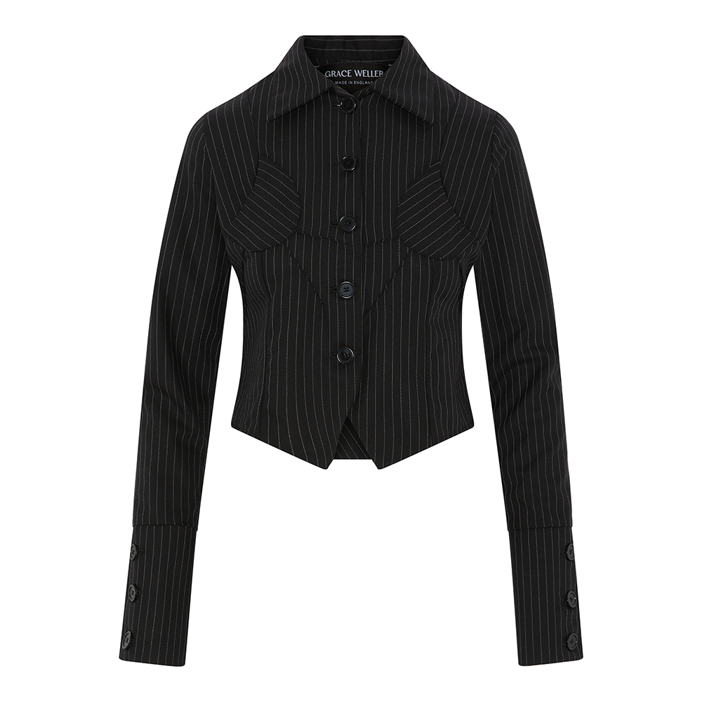 Shop the stylish Pinstripe Fitted Blouse by Grace Weller. Discover chic women's clothing on our shopping website. Shop now!