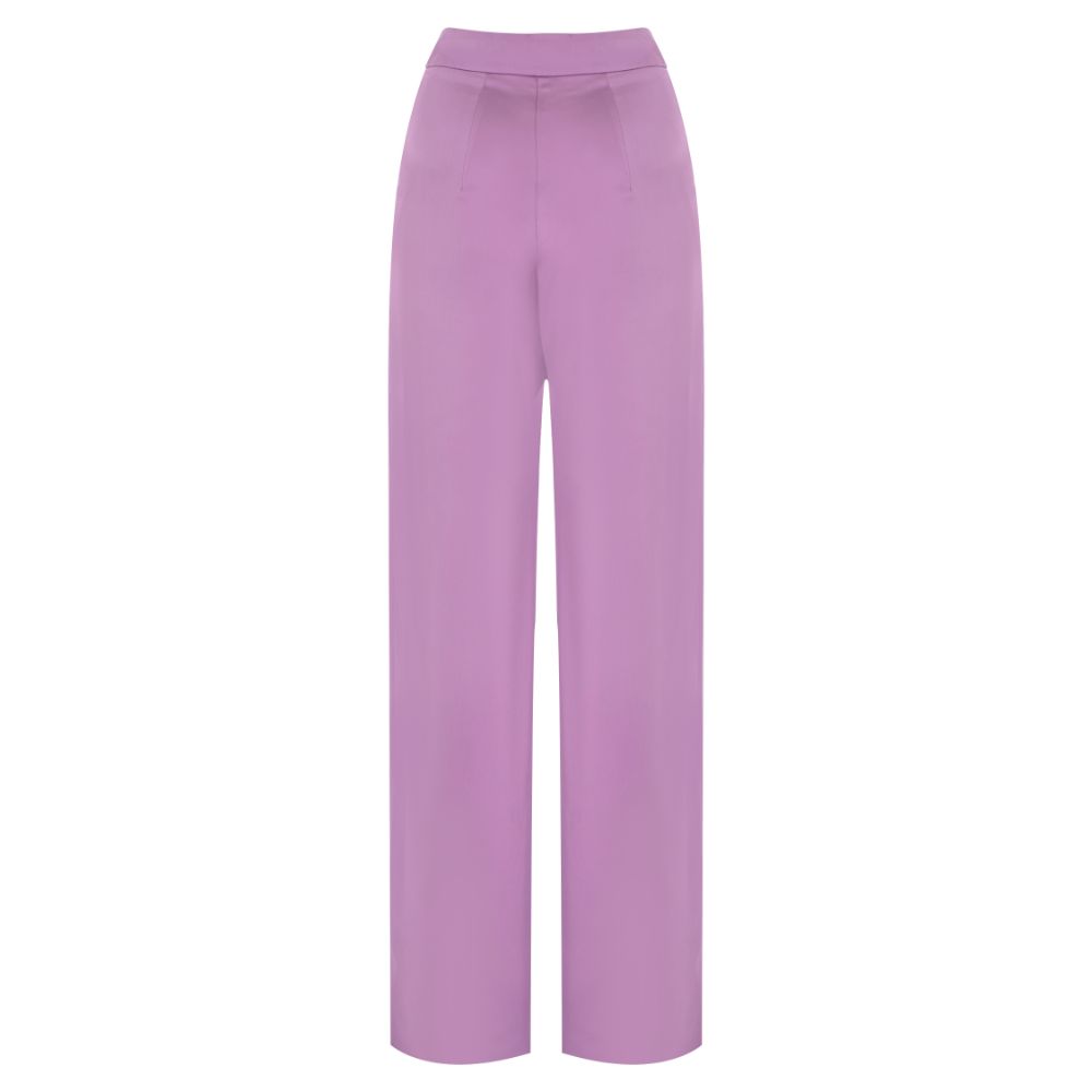 PURPLE WIDE-LEG PANT 100% POLYESTER