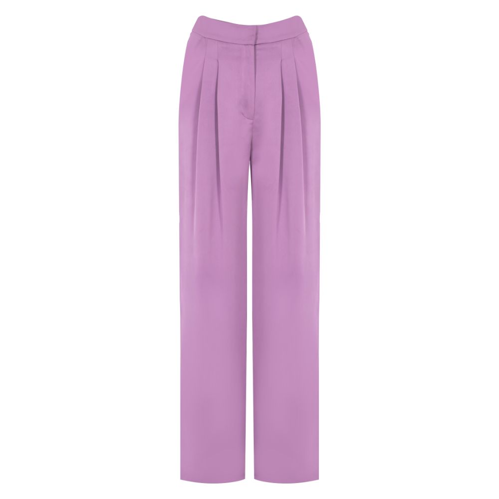 PURPLE WIDE-LEG PANT 100% POLYESTER