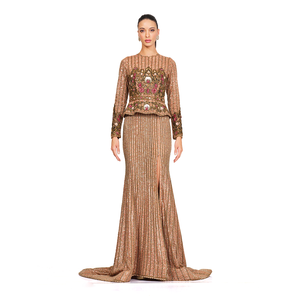 black embroidered homecoming dress Rashika Sharma — Green Drape Skirt With Embroidered Peplum Kurta –  Fabilicious Fashion