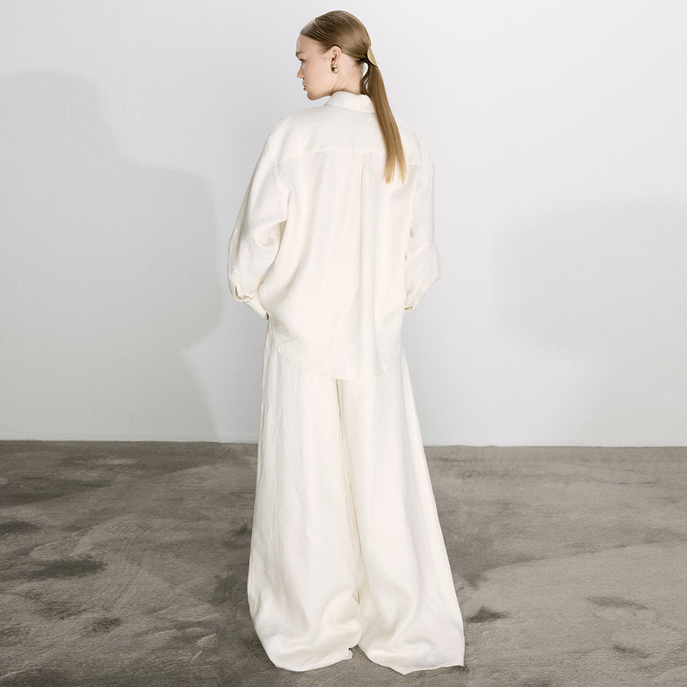 Ravenna Linen Shirt in White