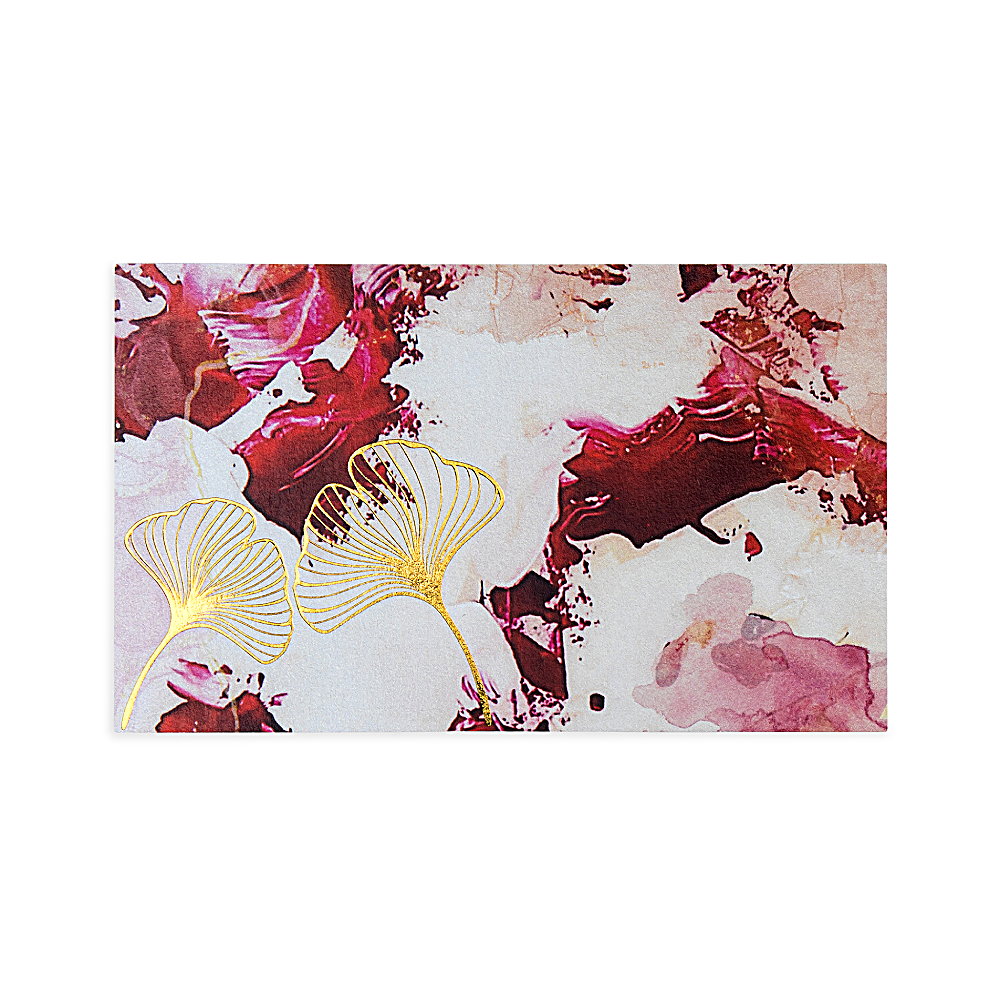 Discover Rosette Notecard at The Luxe Maison, featuring ivory and pink tones, gold-foil floral details, and matching textured envelopes. Pack of 10, made in Dubai.
