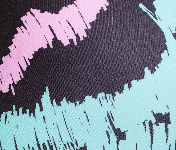 Women's Trousers in Black Abstract Print with Fleece Lining and Adjustable Stirrup Hem by Liquorish