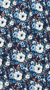 Women's Mini Dress in Blue with Balloon Sleeves and Peter Pan Collar - Floral Print Smock Design by Liquorish