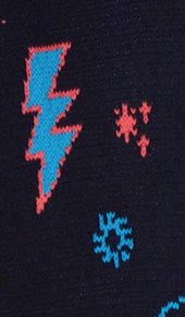 Women's Cardigan in Black with Full-Length Sleeves, Cosmic Pattern, Open Front, Stylish Design by Liquorish