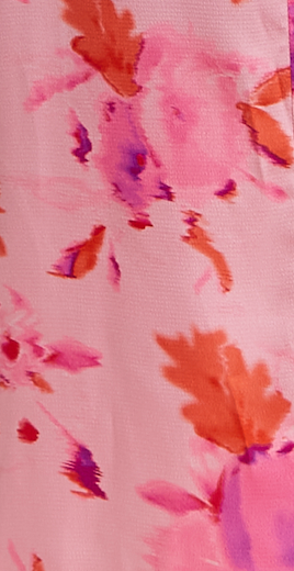 Women's Maxi Dress in Pink with Sleeve Slits and Floral Print, Elegant Design by Liquorish
