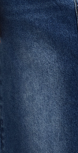 Women's Blue Wrap Front Maxi Denim Skirt with Slit Detail and Belt Loops - 100% Cotton by Liquorish