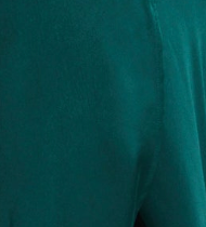 Women's Midi Wrap Dress in Dark Green with Short Puff Sleeves - Elegant Design by Liquorish