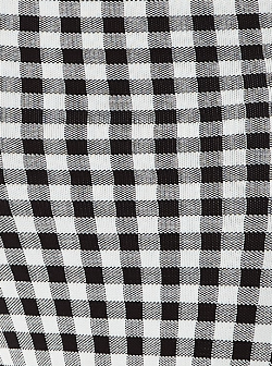 Women’s Midi Dress in Black and White Check - Sleeveless Knitted Fabric with Fitted Silhouette