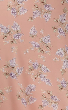 Women’s Midi Dress in Pink with Short Sleeves and Tie Waist - Floral Print by Liquorish