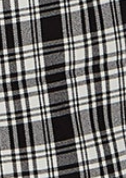 Women's Trousers in Black & White Check with High Waist and Side Pockets - Liquorish