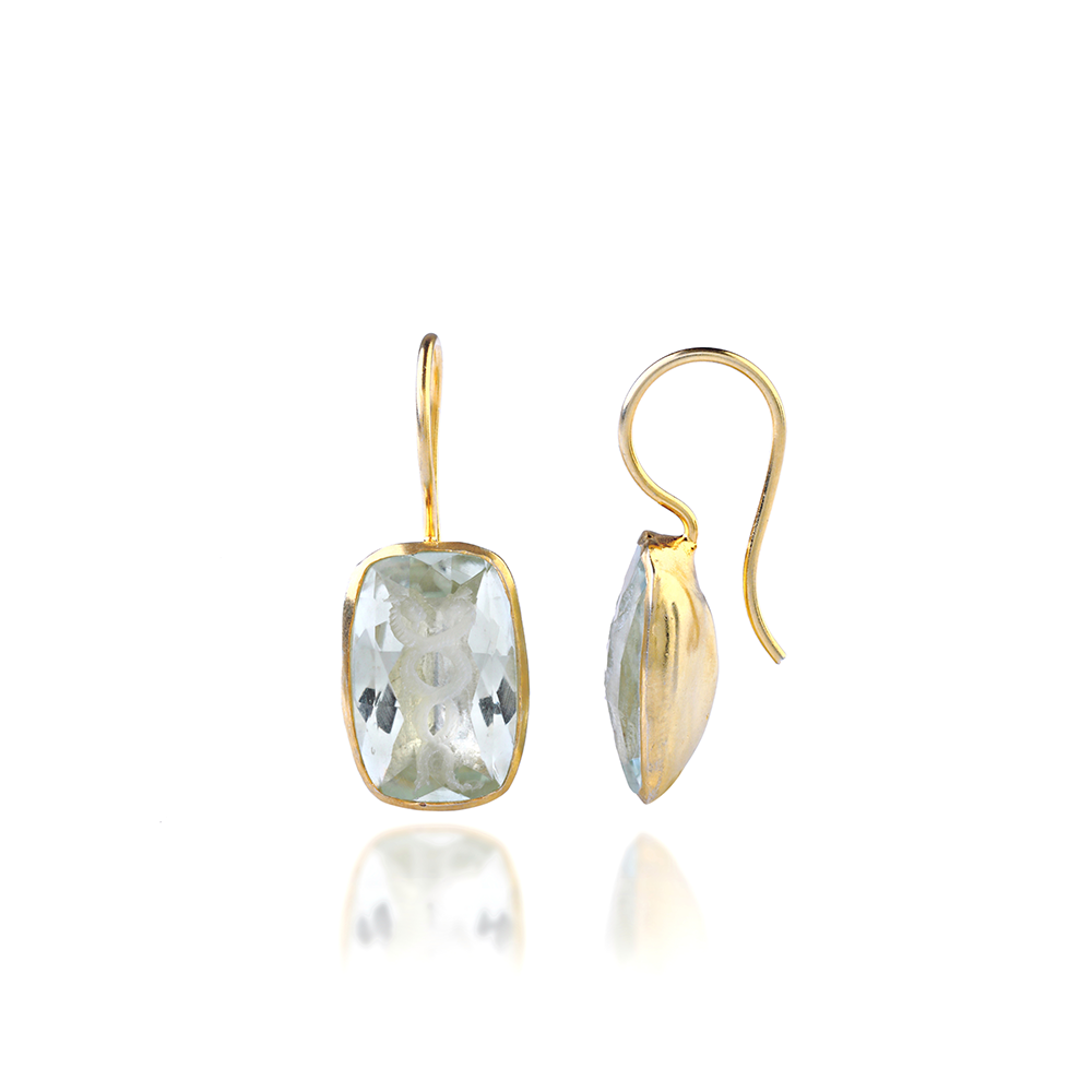 Shop the Amethyst Earrings with 22K Gold Vermeil & Green Amethyst gemstone from our latest collection of finely curated women's jewellery. Shop now!