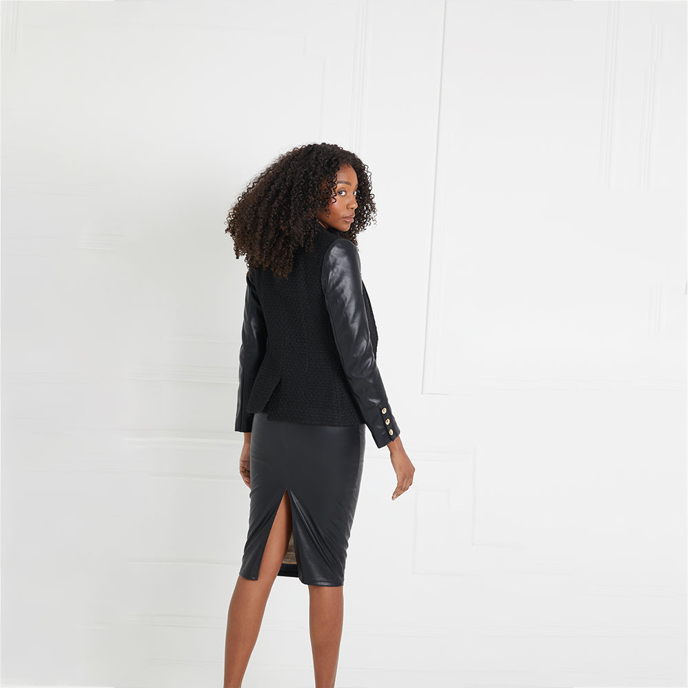 She's in Charge PU Pencil Skirt- Vegan Leather Pencil Skirt