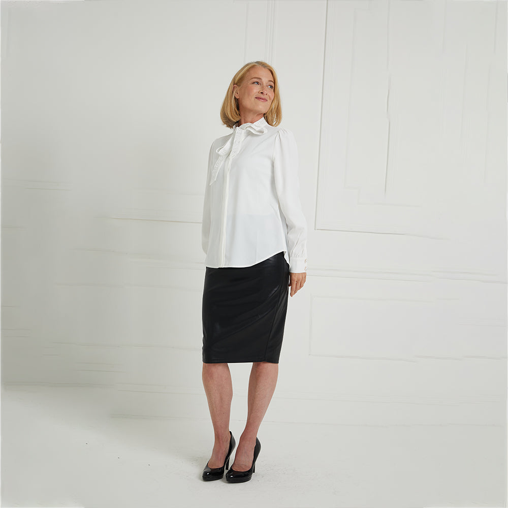 She's in Charge PU Pencil Skirt- Vegan Leather Pencil Skirt