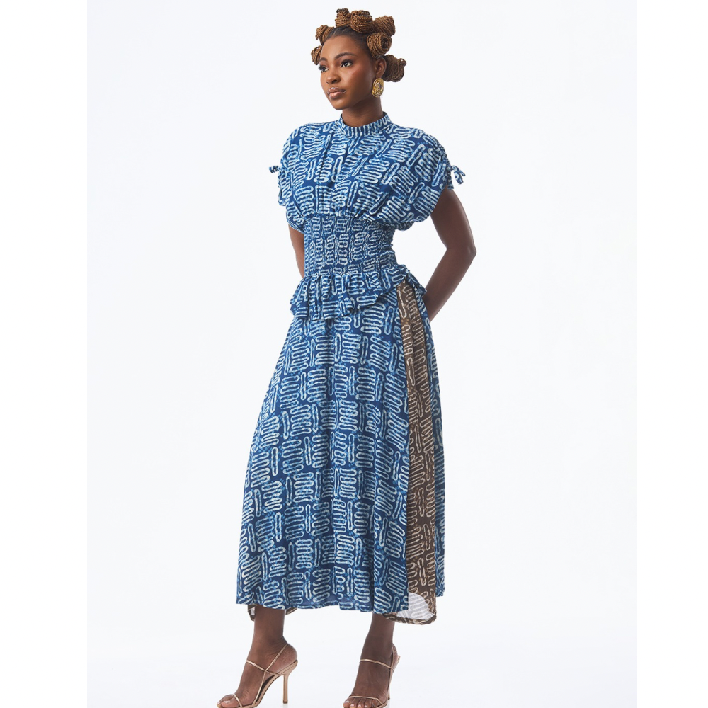 Signature Asymmetric Midi Dress