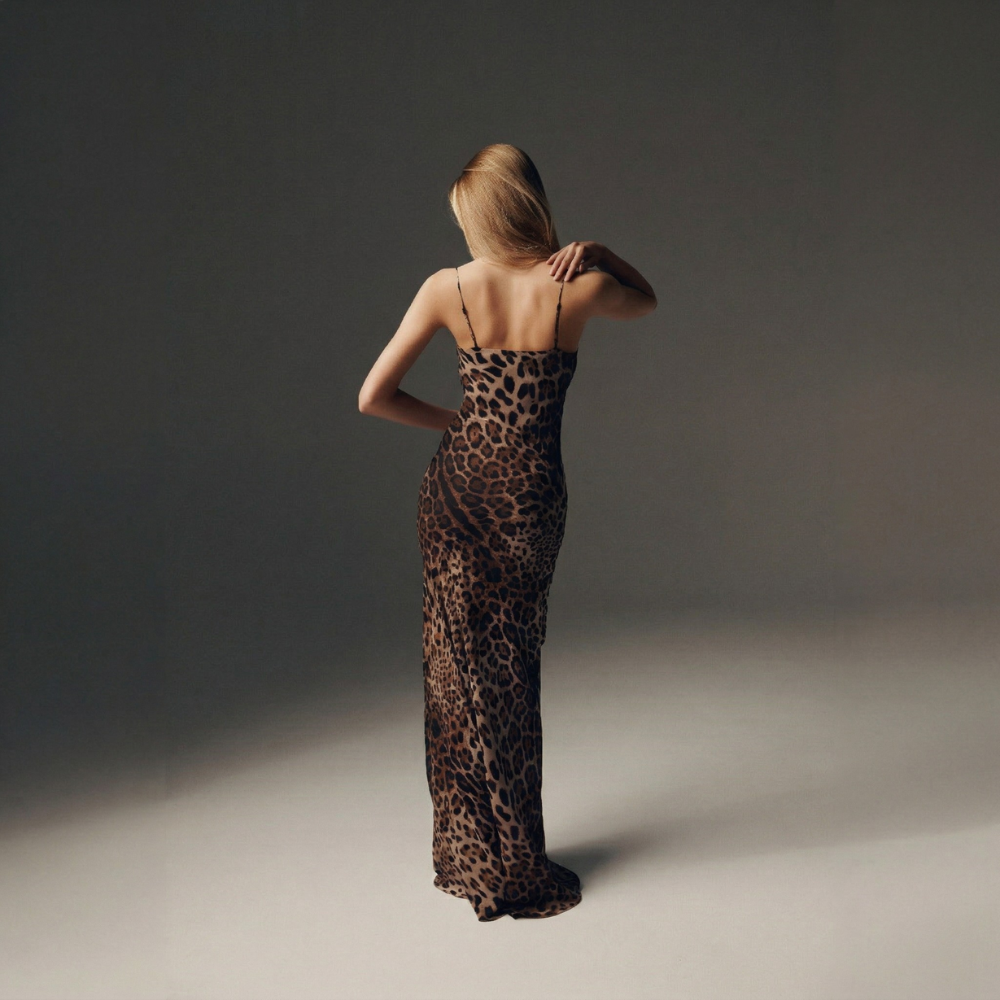 Elegant silk dress with a perfect body-hugging fit for a sleek, refined look. Shop now at our exclusive clothing website.