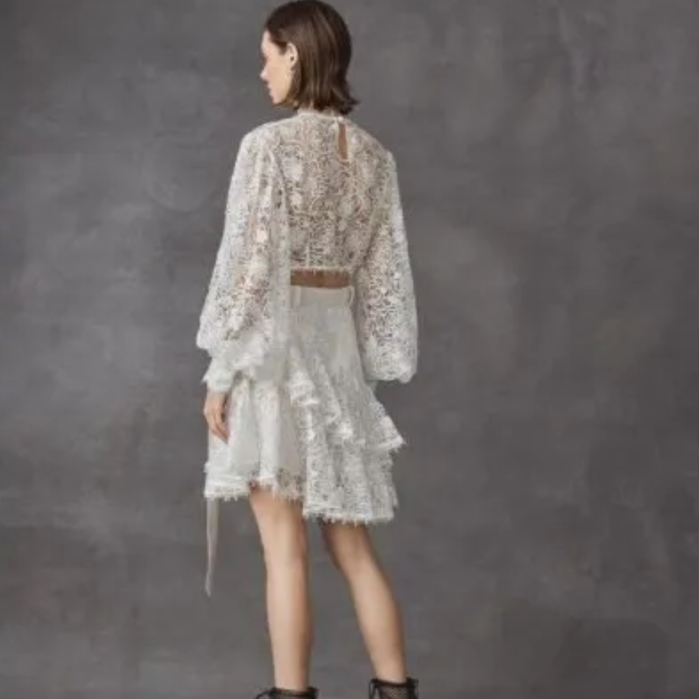 Leo And Lin's Starry Night Inspired Asymmetric Dress Is Made From A Blended Slik Linen.