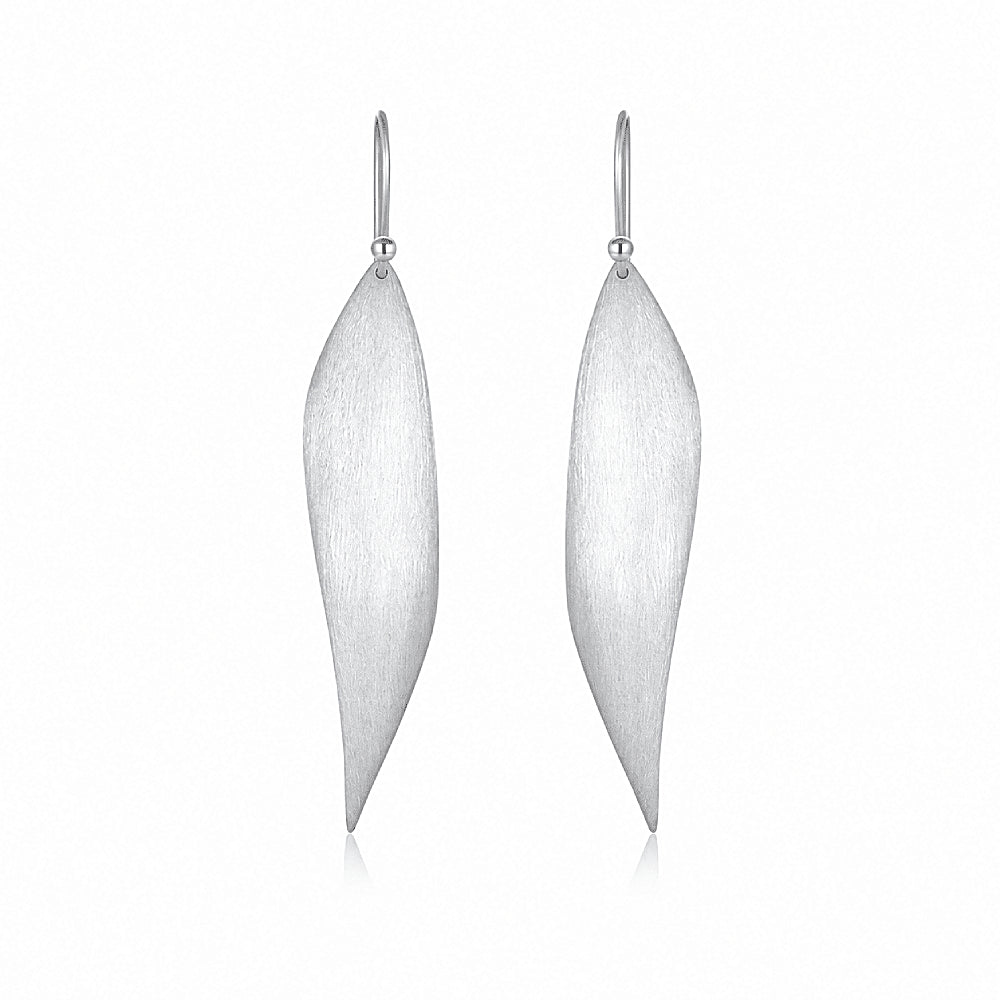 Discover the Silver Wind Leaf Drop Earrings at The Luxe Maison, featuring delicate leaf-inspired silhouettes crafted in sterling silver. Inspired by the graceful movement of leaves in the breeze, these elegant earrings bring a nature-inspired charm and effortless sophistication to everyday outfits and special occasions.