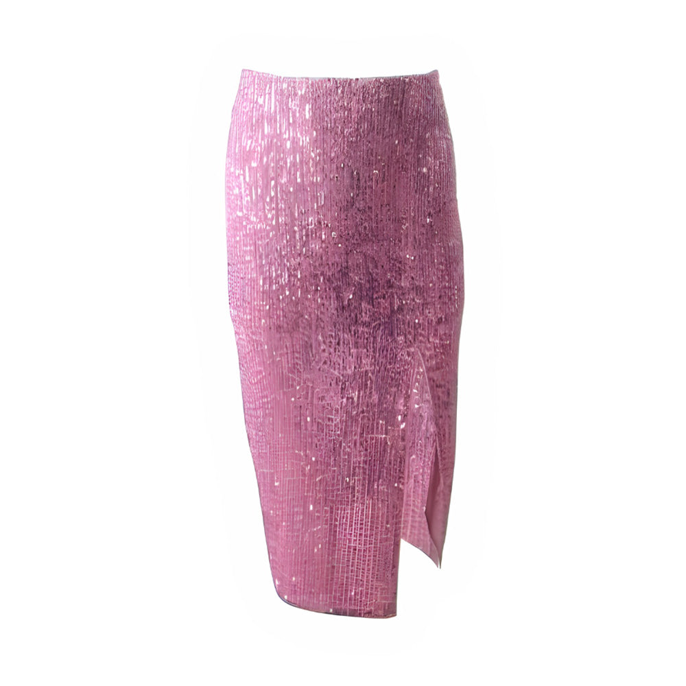 Elevate your wardrobe with  Skirt Pink Sequences designer dresses for women. Shop Now!