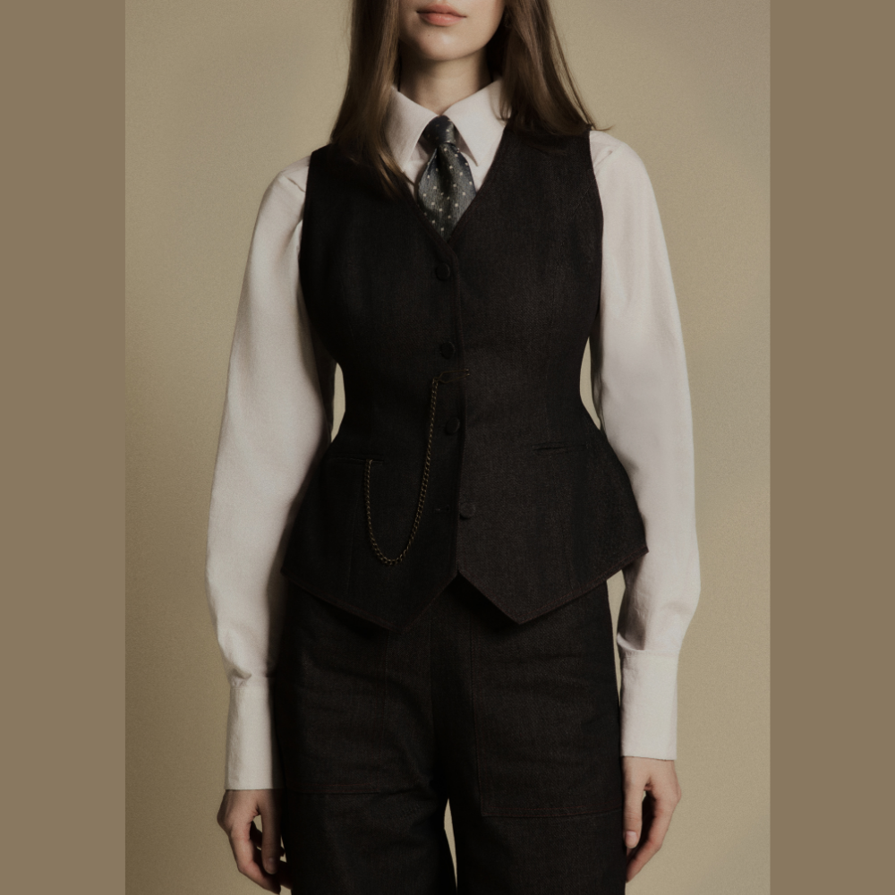 Upgrade your wardrobe with clothes for women featuring the versatile Slate Denim Vest. Shop Now!