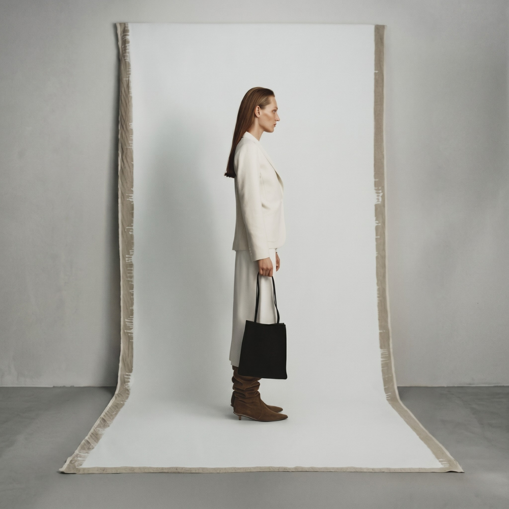Small suede tote bag with soft lining and shoulder carry, perfect for daily use. Shop online from our curated edit of premium fashion.