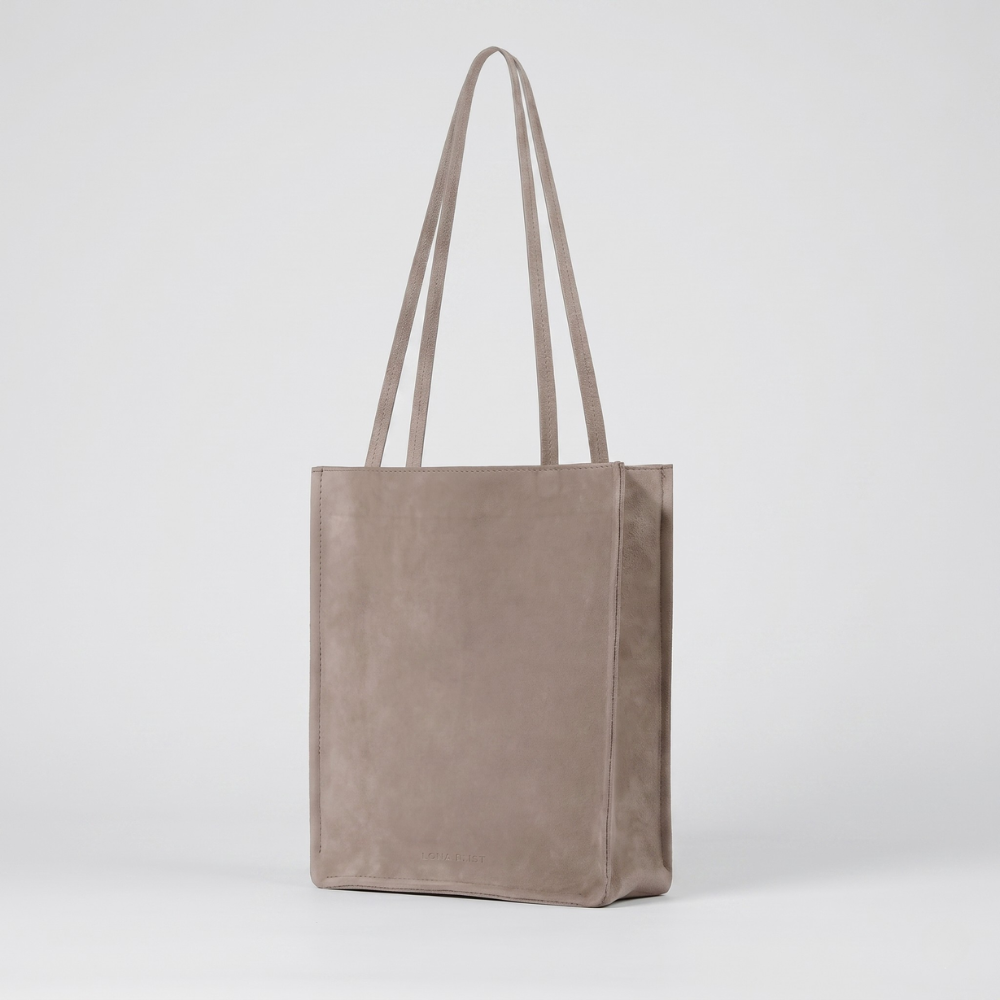 Small suede tote bag with soft lining, perfect for everyday use. Shop online from our curated edit of premium fashion.