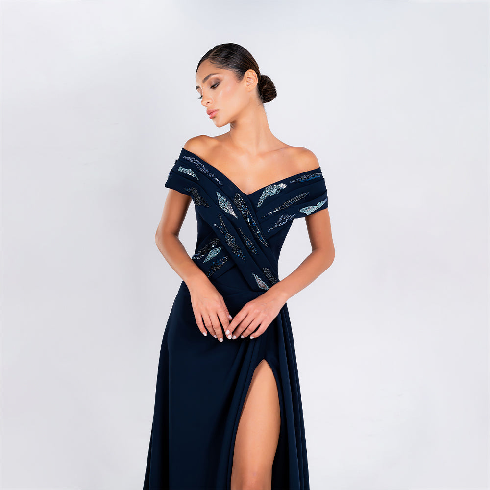 Shop the Sodalite dress, a stunning piece of designer clothing online from The Luxe Maison. Shop Now!