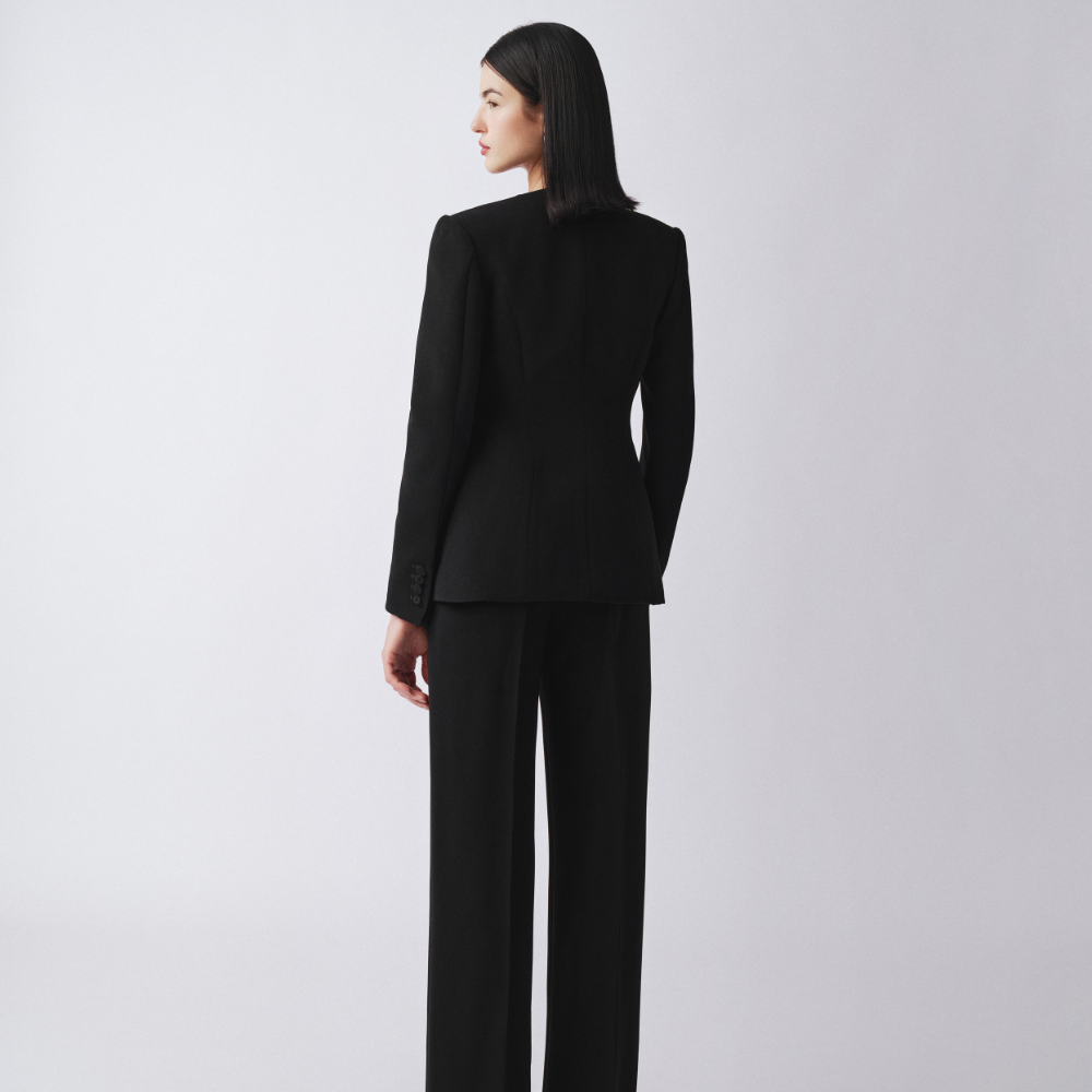 Sol A line silk blazer from luxury wear online. Shop Now!