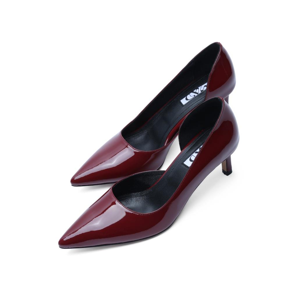 Stilettos for women in Red Patent Leather crafted for graceful beauty. Shop Now!